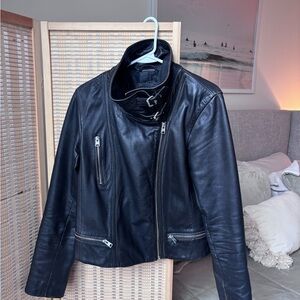ALL SAINTS Bales Leather Jacket